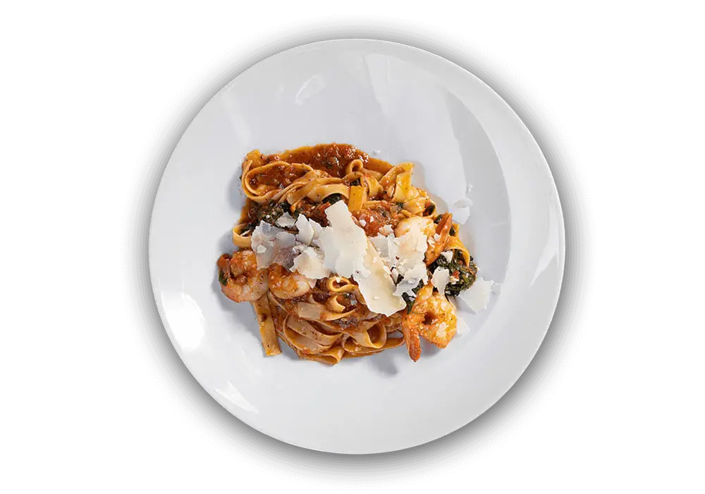 Pasta with shrimps