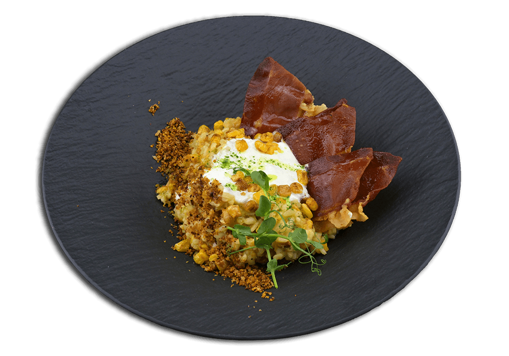 Fire roasted corn risotto